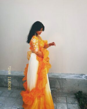 Sanchi Jain Instagram - Something about Haldi Outfits✨🌼
Credits : @kriti_595 😙
{Wedding, outfits, inspiration, lehenga}
#haldioutfit #haldioutfitideas #haldi #weddingoutfits #weddingdress #weddingday #outfitinspo #pinterestinspired #pinteresty #traditional