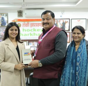 Sanchita Bashu Instagram - After so long, I finally met my Mama, the Secretary General of Indian Hockey. His dedication to the sport and the nation fills me with immense pride. the Hockey India League was such a proud and emotional moment. Watching the game was inspiring, but meeting him after so long made it unforgettable. 🏑❤️”
