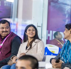 Sanchita Bashu Instagram - After so long, I finally met my Mama, the Secretary General of Indian Hockey. His dedication to the sport and the nation fills me with immense pride. the Hockey India League was such a proud and emotional moment. Watching the game was inspiring, but meeting him after so long made it unforgettable. 🏑❤️”