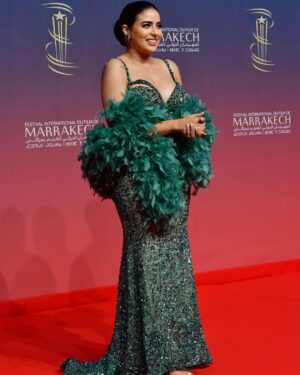 Sandia Tajdin Instagram - Hommage de Naima Lamcharki ✨
Festival international du film de Marrakech.

👗 : @diamonds_byhatimb 
💄 : @ghizlan.marsad 

@marrakechfilmfestival 
#sandia_tajdin 

⭐️ .