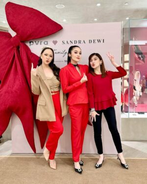 Sandra Dewi Instagram - @pvra.official x @sandradewi88 vol 2 with my sayang sayang 🎄✨❄️🎁🎅🏼 
Thank you for the ❤️ girls💋