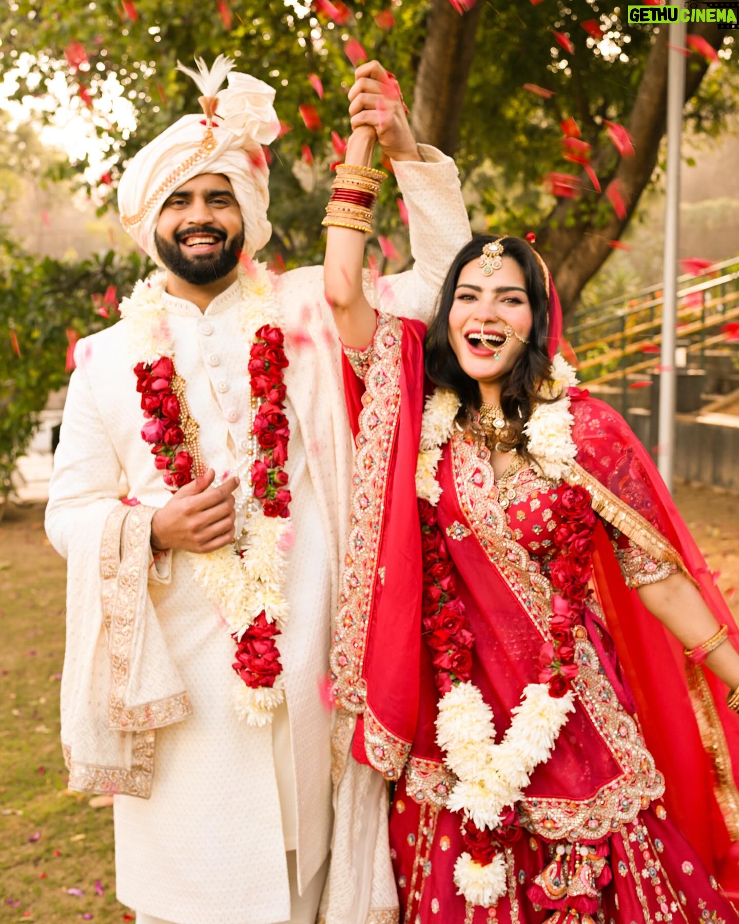 Sanjna Singh - 73.2K Likes - “New Year, New Beginnings ✨💍 Starting 2025 with love, laughter, and my forever by my side. 
09/12/2024 
Here’s to a lifetime of adventures together ❤️ #JustMarried #NewYearNewJourney #ForeverAndAlways”