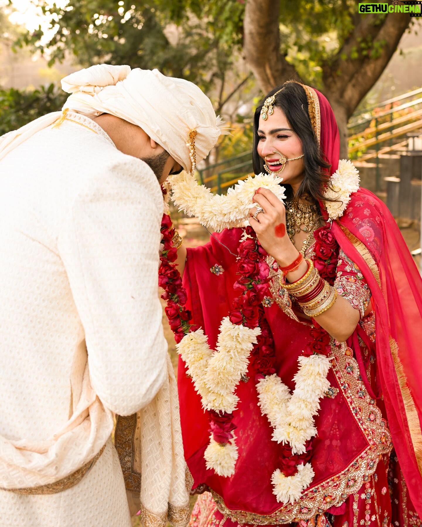 Sanjna Singh - 73.2K Likes - “New Year, New Beginnings ✨💍 Starting 2025 with love, laughter, and my forever by my side. 
09/12/2024 
Here’s to a lifetime of adventures together ❤️ #JustMarried #NewYearNewJourney #ForeverAndAlways”