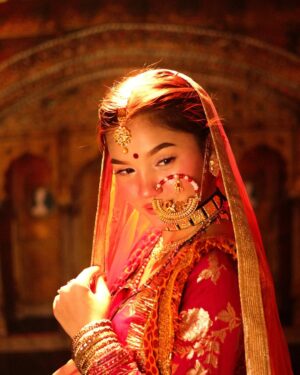 Sapna Nar Bahadur Instagram - In every nath, every braid, lies the soul of the hills~the Uttarakhand bride” 

#inayat_16 #team4saiz #bridallook6