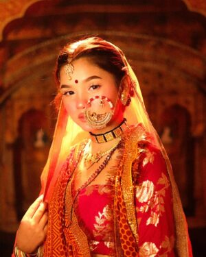 Sapna Nar Bahadur Instagram - In every nath, every braid, lies the soul of the hills~the Uttarakhand bride” 

#inayat_16 #team4saiz #bridallook6