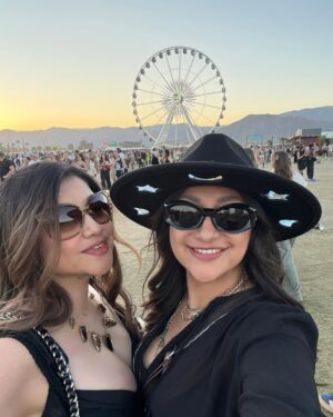 Sarah Azhari Instagram - Coachella 2025 Day 2… spent hours dancing to the sets of Kaskade and Idris Elba at The Quasar stage 💃🪩✨🧿🪬