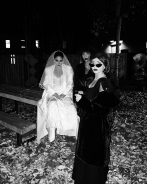 Sarah Hyland Instagram - Dress code: All Black for the Bride in White š¤