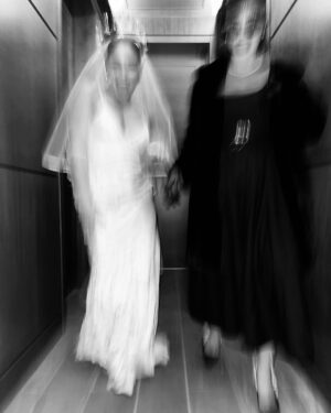 Sarah Hyland Instagram - Dress code: All Black for the Bride in White š¤