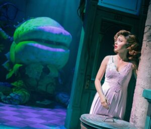 Sarah Hyland Instagram - I found Somewhere Thatās Green in the concrete jungle and I am LOVING it! Run, donāt walk to see @andrewbfeldman_ as Seymour! I mean it. Heās a musical theatre alien. Iām SO lucky to be doing this show with the most amazing cast, crew, and creative team! Come down to Skid Row and have some fun with us!
