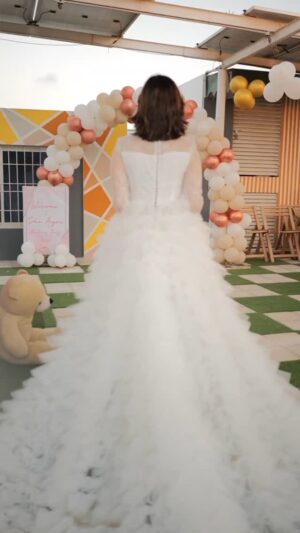 Searha Asghar Instagram - Every girl deserves a princess moment in her life... at least once!

Wardrobe @hafsasiddique_official 
Decor @yourlittledecorhouse_800 
Video @zrphotography012 

#dress #happy #moment #life #colors