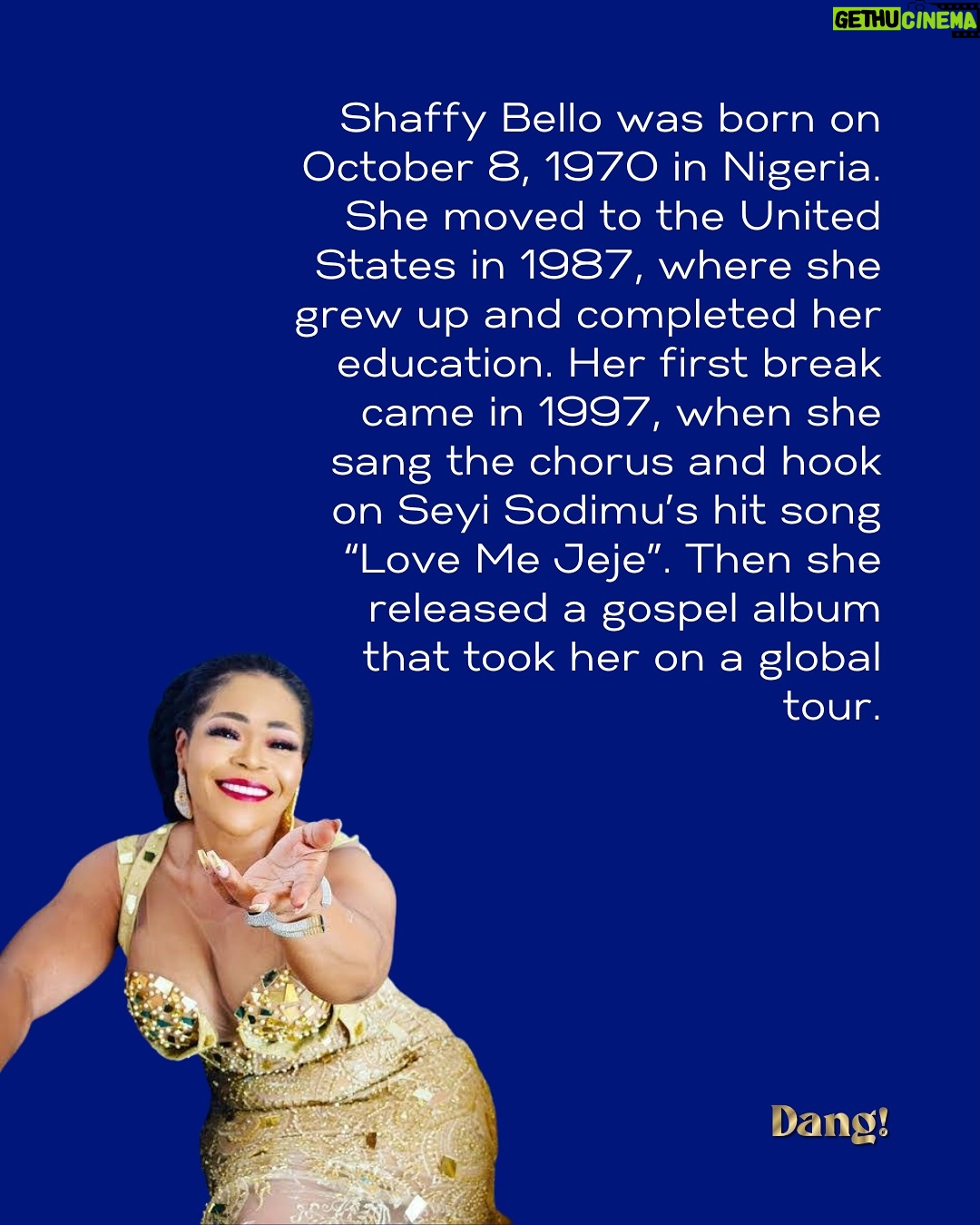 Shaffy Bello - 4.4K Likes - Swipe: Her most groundbreaking feat is her bold return to Nigeria in her 30s to reinvent herself from a U.S.-based singer into one of Nollywood’s most elegant and versatile actresses, proving it’s never too late to chase a new dream and redefine success. Listen to her speak more about her story on the latest episode of @dearifeseries on my YouTube.

@iamshaffybello you’re a role model for strength and creativity in Nollywood!

#DangWoman #Dang