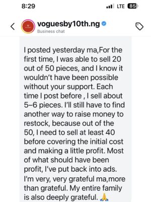 Shaffy Bello Instagram - THANK YOU EVERYONE. THANK YOU FAM🙏🏾
She sells “Previously Loved clothes”, YET you patronized her because MY FOLLOWERS ARE KIND PEOPLE.
YOU are not here to just watch, you’ve showed me that YOU ARE HERE FOR IMPACT.
Let’s continue to Impact Lives one person and one day at a time.
@voguesby10th.ng is gratefully.
I am Grateful.
Thank you so much. May your Harvest be plenty as you have Sown 🙏🏾🥰