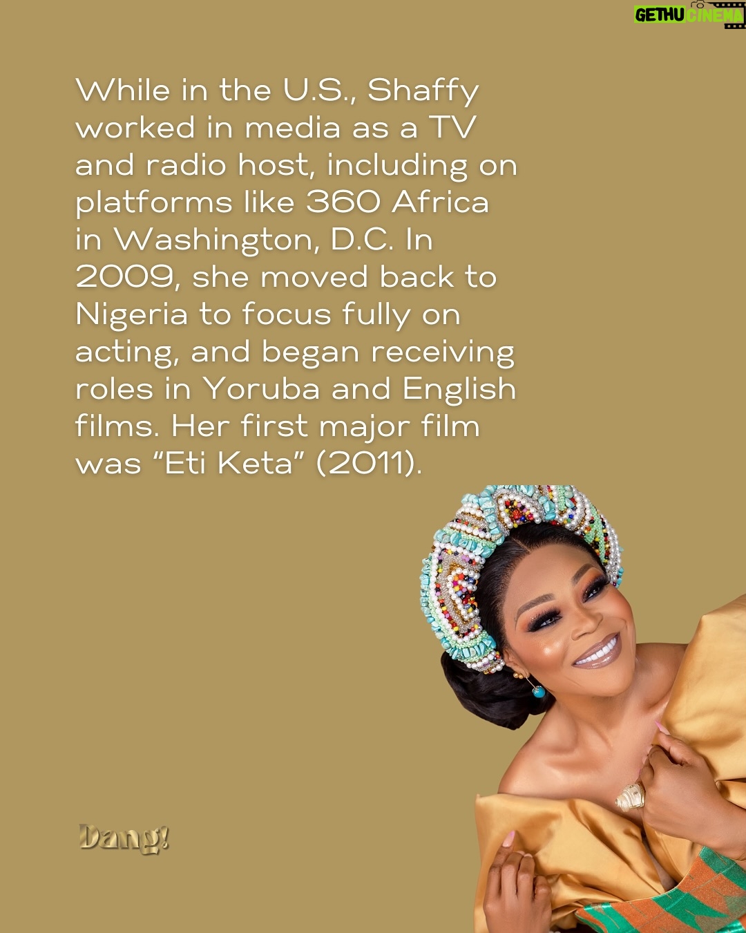 Shaffy Bello - 4.4K Likes - Swipe: Her most groundbreaking feat is her bold return to Nigeria in her 30s to reinvent herself from a U.S.-based singer into one of Nollywood’s most elegant and versatile actresses, proving it’s never too late to chase a new dream and redefine success. Listen to her speak more about her story on the latest episode of @dearifeseries on my YouTube.

@iamshaffybello you’re a role model for strength and creativity in Nollywood!

#DangWoman #Dang