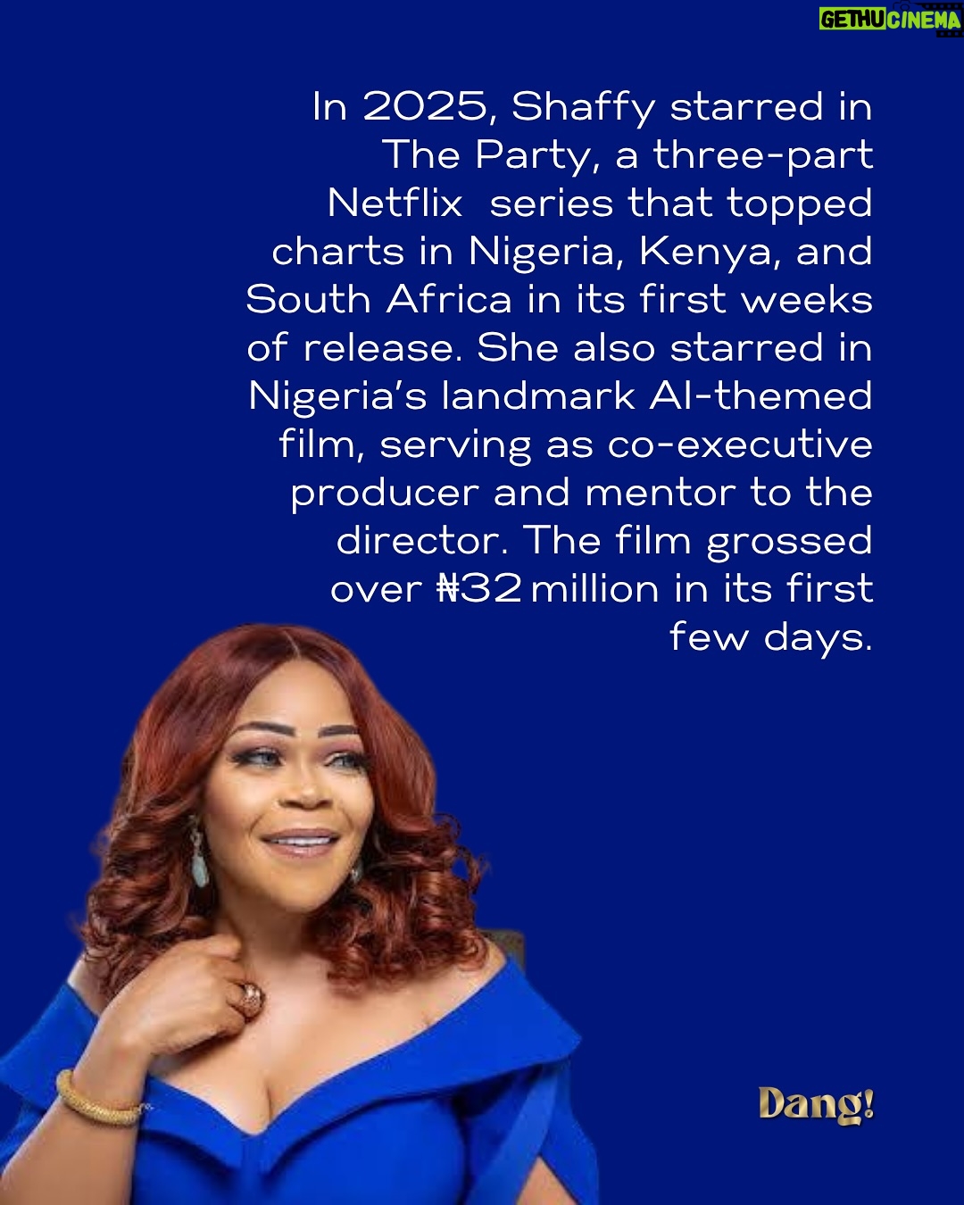 Shaffy Bello - 4.4K Likes - Swipe: Her most groundbreaking feat is her bold return to Nigeria in her 30s to reinvent herself from a U.S.-based singer into one of Nollywood’s most elegant and versatile actresses, proving it’s never too late to chase a new dream and redefine success. Listen to her speak more about her story on the latest episode of @dearifeseries on my YouTube.

@iamshaffybello you’re a role model for strength and creativity in Nollywood!

#DangWoman #Dang