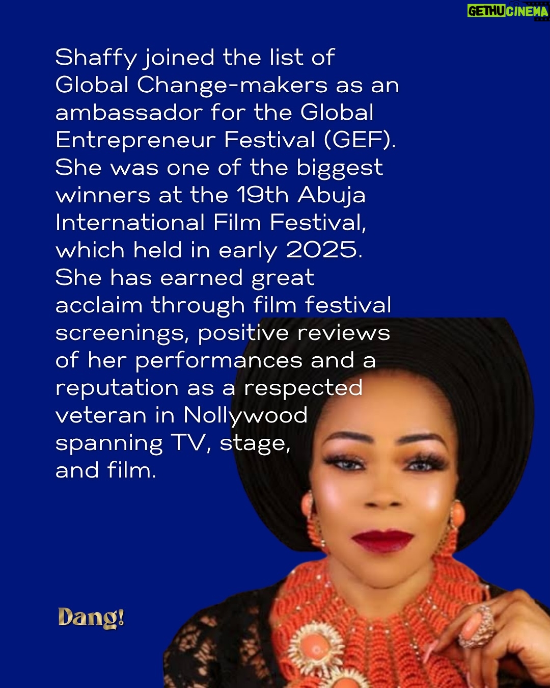Shaffy Bello - 4.4K Likes - Swipe: Her most groundbreaking feat is her bold return to Nigeria in her 30s to reinvent herself from a U.S.-based singer into one of Nollywood’s most elegant and versatile actresses, proving it’s never too late to chase a new dream and redefine success. Listen to her speak more about her story on the latest episode of @dearifeseries on my YouTube.

@iamshaffybello you’re a role model for strength and creativity in Nollywood!

#DangWoman #Dang
