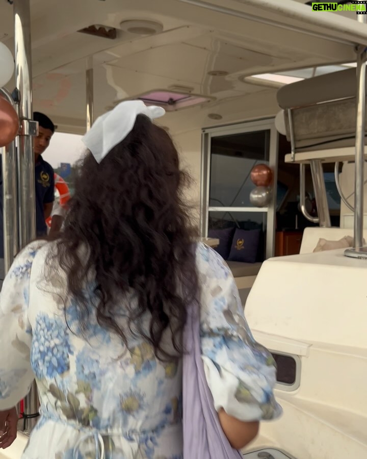 Shalvi Chauhan - 868 Likes - This is surreal! I feel like I’m in a movie. And yet, dreams really do come true. Always wanted to celebrate my birthday on a private yacht, and now it’s happening!✨

Dreams do come true, see and pursue,
Late post, but this birthday’s true,
Close to heart, a cherished delight,
A birthday wish, shining bright.💯🧿