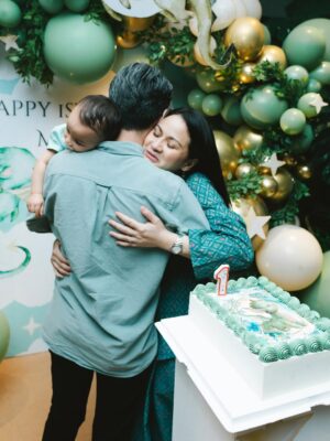 Sharifah Amani Instagram - A whole year with you. Happiest 1st Birthday best friend Mum & Bapak. ✨💚✨
Ya Allah Ya Rahman Ya Rahim,
We are grateful for every smile, every breath, every moment we have with our son Ahmed Mohsein. The grandson to our parents, the nephew to our brothers and sisters, the cousin to our nephews and nieces, the apple of our eye.
With deep gratitude. As a sign of our love and affection for him, we ask of You Allah, to bless him with a life filled with Your mercy, strong faith, a mind that’s thoughtful, good health, and endless sustenance that is pure and full of Your blessings.
Ya Allah Ya Ghafur Ya Wadud
Protect him always, in ways we see and ways we don’t. Fill his heart with faith, kindness, and courage. Let him grow into someone who brings good to others and walks a path that pleases You.
Grant him strength in hardship, humility in ease, and joy in worship. Surround him with love, guide his steps, and let him never feel alone.
Ya Allah Ya Karim Ya Razzaq
We entrust this prayer to You with full hope that You grant our dear one a noble character, unwavering determination, and high spirits. May his praiseworthy actions lead him to become a person who excels in this world and in the hereafter.
Bless the life of our Mohsein. Make him happy, and may his well-being radiate to bring peace and joy to his family and his faith.
And to Mohsein - Barakallah Fii Umrik, Semoga Allah memberkati usiamu.
Āmīn, Yā Rabbal-‘Ālamīn.
Doa by Bapak @med_faris
Backdrop by @babycakeshoppe
Cake by @brownandsyai
Pictures by @curicuriklik @atiqah9529
#MohseinTheDragonBanjai