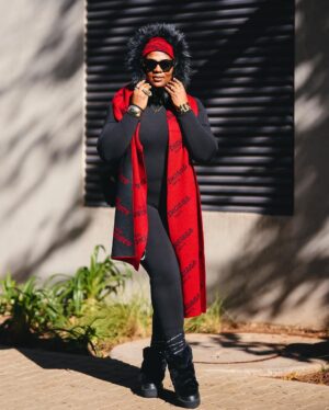 Shauwn Mkhize Instagram - Commanding the moment, quietly and powerfully ❤️🖤 ,stepping out in my favourable mood bold and calm #MyWorldMyRules #KwaMamkhize