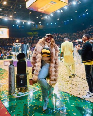 Shauwn Mkhize Instagram - Grateful to witness African excellence in action. Thank you @thebal we’re only getting started ✨🤎🏀 #BAL2025 #MyWorldMyRules #KwaMamkhize