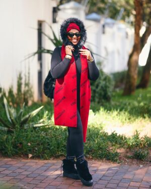 Shauwn Mkhize Instagram - Commanding the moment, quietly and powerfully ❤️🖤 ,stepping out in my favourable mood bold and calm #MyWorldMyRules #KwaMamkhize