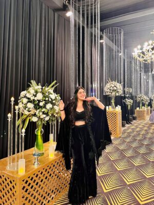 Shreya Sanghi Instagram - Subtle sparkle, major bling 💎✨
.
.
.
.
.
.
.
.
.
.
.
#bling #allblack #indowestern #capeset #weddingoutfit #ootd #weddingvibes #outfitoftheday #indianfashion #indianwedding #indianoutfit #ethnicwear #ethnicfashion #ethnicoutfit #accessories #ethnic #traditional #traditionalwear #indianweddings #indianwear #outfitinspiration #outfitinspo #fashionblogger #fashiongram #weddingwear #indianweddingbuzz #accessoriesoftheday #fyp #explore #pinterestaesthetic