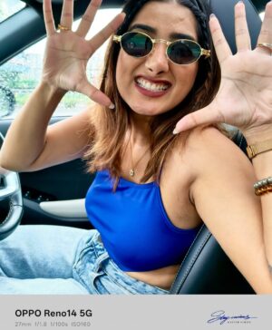 Shubhi Bharal Instagram - This weather called for a road trip🚘 Brought closer in every frame with 3.5x telephoto. OPPO Reno14 Series’ powerful 3.5x Telephoto camera didn’t just zoom-in - it brought the laughs, the chaos, and the vibes closer than ever.
#Ad #OPPOReno14Series #AIPortraitCamera #DilKyaChahtaHai #UnappointedPhotographer #ShubhiBharal #ThatTrendStalker