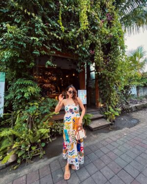 Shubhi Bharal Instagram - Anthony Bourdain kind of a day 💁🏻‍♀️😎
📍Ubud, Bali 🇮🇩
Wearing @plukofficial 

#ShubhiBharal #ThatTrendStalker #TTStravels
