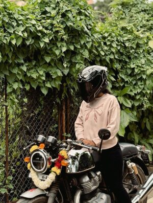Siddhi Jambhale Instagram - Money comes and go, but having dream bike at the age of 21 feel so good!🖤💨👀#stallion #GT650 #royalenfieldindia 

[bike,royalenfield,biker,GT650,newbeast,stallion,biker,love,nonajar,continental,dreamcomestrue,bigday,happyme,]

#starfam❤️ #newbike #selfgifted #royalenfield #continental #gt650 #twin #bullet #attitude #dream #beast #bike #biker #stallion #baby #nonajar #photooftheday #style #lifestyle  #love #positivity #vibes #instagood #instagram #mumbai #mumbaikar #mh04