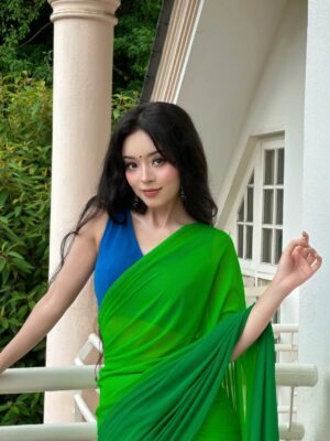 Simpal Kharel Instagram - not just a green flag but a whole green forest🙂‍↔️🍀🌚✨ @simpal_kharel