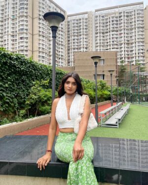 Simran D Sharma Instagram - I played dress up…. 💚
.
.
.
#fit #fashion #outfit #explore #ootd