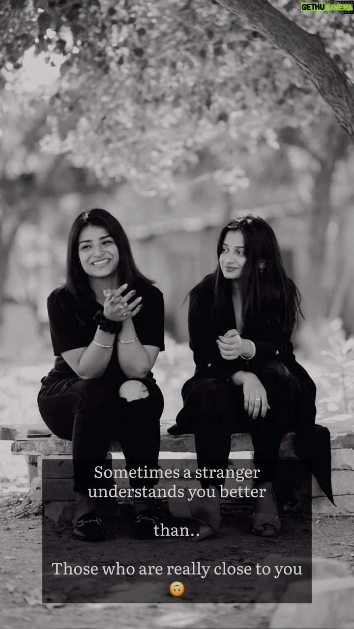 Simran Jain - 22.4K Likes - STRANGERS ! 🙂 
.
.
.
VC: @sandy_works._ 
.
In Frame : @surbhisikrii 
@imsimran.jain 
.
.
#simranjain #sadstatus #reelsindia