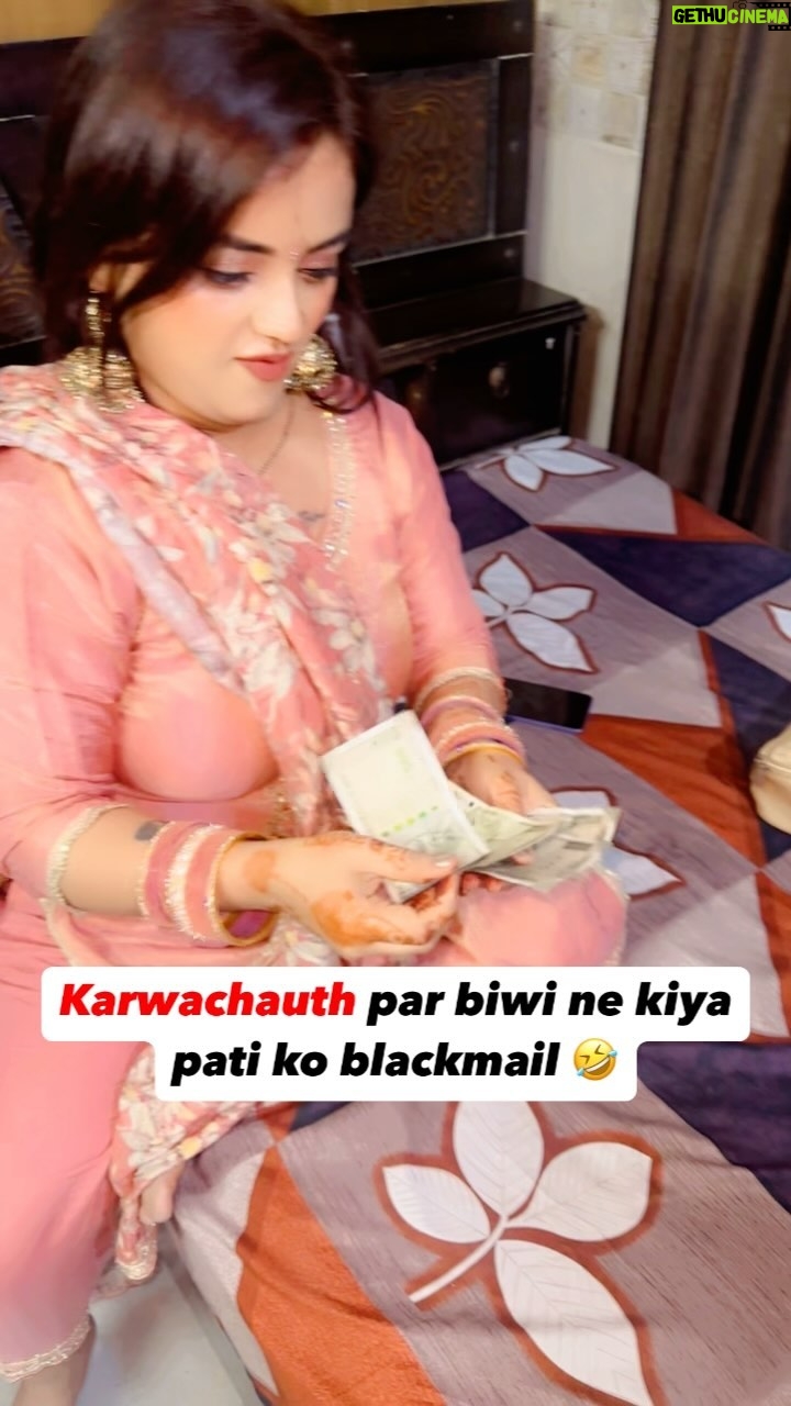 Simran Verma - 15.7K Likes - Karwachauth par pati ko kiya blackmail 🤣