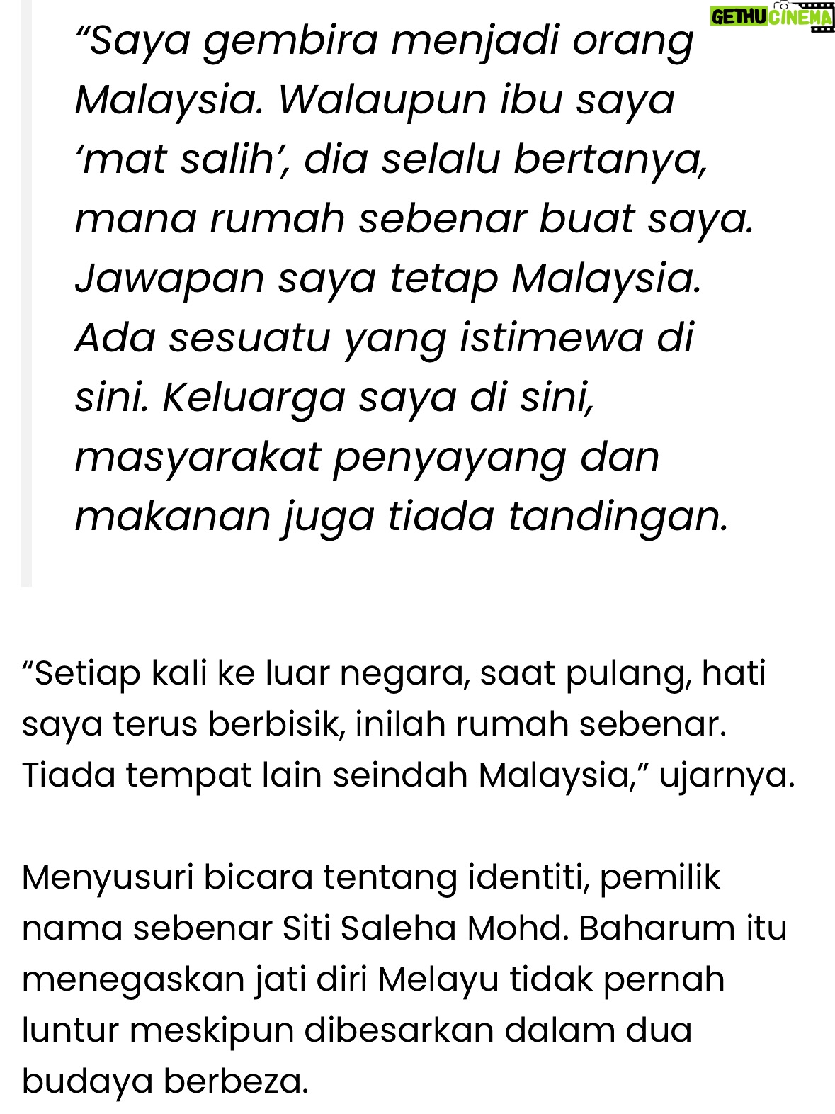Siti Saleha - 13.1K Likes - Merdeka issue for @kosmo_online @hibglam.com.my 💙

Thank you Haikal for the write up. Get copies today
 🫶🇲🇾