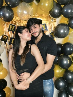 Smriti Rajput Instagram - Happy birthday to the love of my life! 🫂Grateful for every moment with you.💎I’m so grateful to have you in my life.Every year with you is the best year yet 💝Thank you for being my best friend, lover, and everything .You are the boy who makes my world brighter. I love you more than words can say! 🥰”Every moment with you is a blessing….🫂🥰&Grateful for another year with you ……. keep shining keep growing always Bae🧸💎 Happy birthday once again jaaaan 🤩🥳🎈🎂