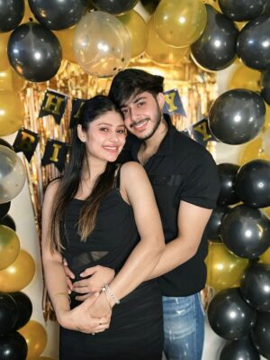 Smriti Rajput Instagram - Happy birthday to the love of my life! 🫂Grateful for every moment with you.💎I’m so grateful to have you in my life.Every year with you is the best year yet 💝Thank you for being my best friend, lover, and everything .You are the boy who makes my world brighter. I love you more than words can say! 🥰”Every moment with you is a blessing….🫂🥰&Grateful for another year with you ……. keep shining keep growing always Bae🧸💎 Happy birthday once again jaaaan 🤩🥳🎈🎂