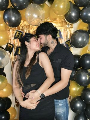 Smriti Rajput Instagram - Happy birthday to the love of my life! 🫂Grateful for every moment with you.💎I’m so grateful to have you in my life.Every year with you is the best year yet 💝Thank you for being my best friend, lover, and everything .You are the boy who makes my world brighter. I love you more than words can say! 🥰”Every moment with you is a blessing….🫂🥰&Grateful for another year with you ……. keep shining keep growing always Bae🧸💎 Happy birthday once again jaaaan 🤩🥳🎈🎂