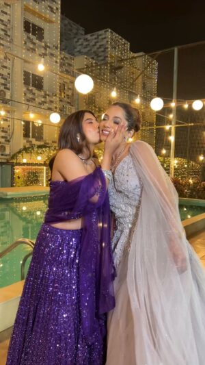 Somya Daundkar Instagram - From sharing toys to sharing dreams… and now, sharing you with someone else. My heart is full, but it hurts a little too.✨💛
#FromSistersToBrides” #DoraPyaarKa