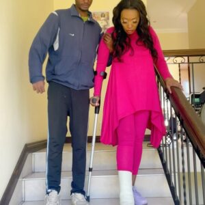 Sophie Ndaba Instagram - Happy birthday to the coolest mom out ❤️🌊
If you were not born today I would have not existed
Your courage , strength , endurance and the power of prayer got you through the ways of life
You survive every obstacle in life and you always come out stronger which is something I will always admire about you Ma , honestly I’m blessed to have a cool mom no lie , she’s not a boring person to be around trust me she will bright your moods anytime you want if you have her number just call her 😂
Your life is a true definition of Gods love it’s crazy how you always achieve the impossible but we serve our Lord God which makes the impossible possible ,
And i pray that you recover from your ankle injury
But you already recovering well , and thank you to everybody that supported her and sent out prayers and flowers to our door step , God bless you ! Our home is more colourful because of you
Today you are loved by many and blessed whole heartedly ma ❤️ today we celebrate you and all your achievements in your craft , as a mother , sister and a friend , you have touched many hearts in your journey because you are the queen of all queens , and I’m so grateful to call you my Queen mother 🌊 I got your back no matter what !!
Have a blessed day Mamzo , I love you !!❤️❤️❤️