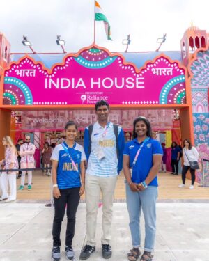 Sreeja Akula Instagram - Indian 🏓 player Sreeja Akula and sailors Vishnu Saravanan and Nethra Kumanan are here! 🤩
Welcome to India House 🙌
#MyIndiaHouse #WeAreTeamIndia #IndiaAtParis2024 #JeetKiAur #Cheer4Bharat