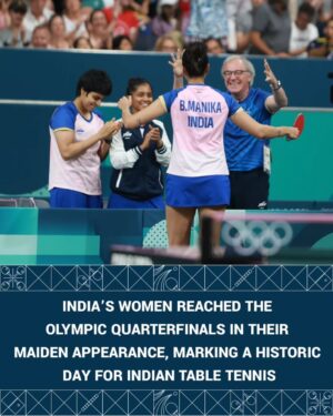 Sreeja Akula Instagram - 🇮🇳 One year ago at #Paris2024...
Team India's women stunned fourth-seeded Romania 3-2 in their Olympic debut! From Archana & Sreeja's doubles dominance to Manika's heroic performance - what a win to secure a place in the quarterfinals.
In their maiden Olympic team appearance, they proved dreams can become reality. Swipe to relive every thrilling moment! ➡️
Proud moment for Indian table tennis! 🏓✨
#Paris2024 #Olympic #TableTennis