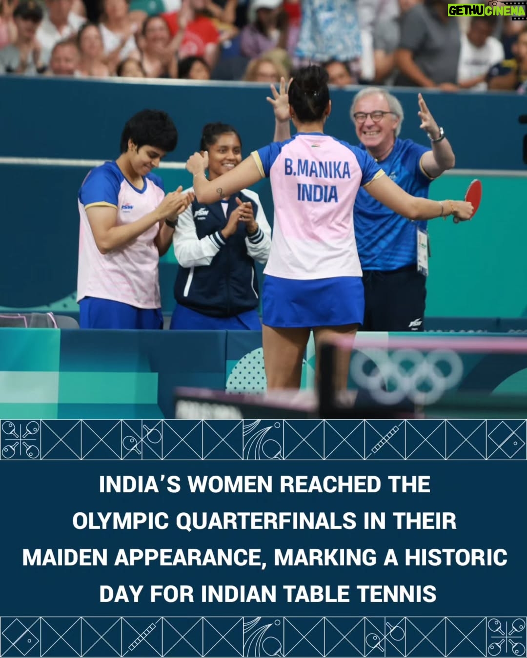 Sreeja Akula - 2.6K Likes - 🇮🇳 One year ago at #Paris2024...

Team India's women stunned fourth-seeded Romania 3-2 in their Olympic debut! From Archana & Sreeja's doubles dominance to Manika's heroic performance - what a win to secure a place in the quarterfinals.

In their maiden Olympic team appearance, they proved dreams can become reality. Swipe to relive every thrilling moment! ➡️

Proud moment for Indian table tennis! 🏓✨

#Paris2024 #Olympic #TableTennis