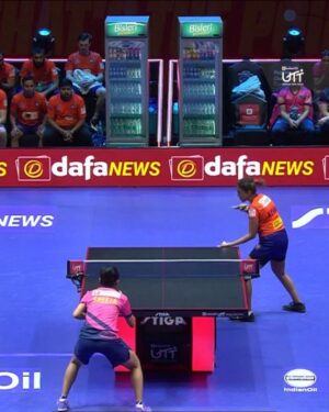 Sreeja Akula Instagram - Undefeated. Undeterred. Unshakable 🔥🎯

Will @sreejaakula31's unbeaten streak in the singles continue tonight? 👀

📺 Live on JioHotstar and the Star Sports network.
🎫 Tickets on BookMyShow.com
🔗 in bio

#UTT #UTTSeason6 #UltimateTableTennis