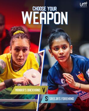 Sreeja Akula Instagram - This is a tough one…… 😮💨
#ManikaBatra #SreejaAkula #UTT2024 #UTT #UltimateTableTennis #TableTennis