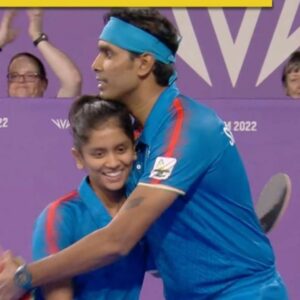 Sreeja Akula Instagram - '"A legend bids farewell! 🏓✨ Sharath Kamal, the icon of Indian table tennis, is set to retire after WTT Star Contender Chennai this March. It was an honor to share the court with him. Winning the 2022 Commonwealth Games gold medal with him is the most cherished moment of my career! 🥇
@sharathkamal anna, your guidance and partnership meant the world to me. I’ll truly miss playing alongside you, but I know your wisdom will continue to inspire us all. Hope to see you mentoring the next generation of champions! 🙌🔥 #LegendForever #SharathKamal #TableTennis #ThankYouChampion"**