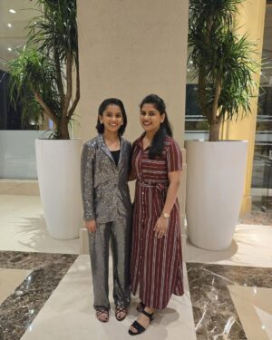 Sreeja Akula Instagram - A moment to remember! First time at the @indiansportshonours 💫🤍
Styling: @sanooriii
Outfit:@onlyindia