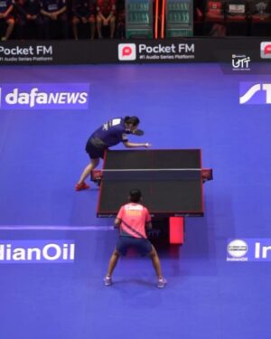 Sreeja Akula Instagram - Comes back to take the match with a golden point 👏🏻🫡

📺 Watch LIVE on @jiohotstar & @starsportsindia 🔗 

#UTT #UTTSeason6 #UltimateTableTennis