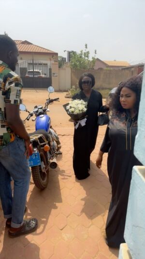 Stacy Amoateng Instagram - My sister @abenaserwaaophelia and I visited our dear sister @empress_gifty this morning on the passing away of her beloved mother. Aba may the good Lord console you. It is well.