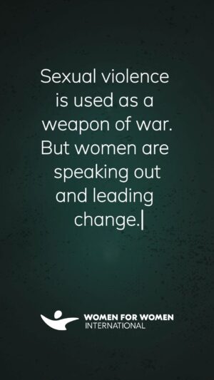 Stella Damasus Instagram - Sexual violence is a weapon of war — but women are fighting back.
Trainers from our Stronger Women, Stronger Nations program are leading community-based responses to end conflict-related sexual violence.
They create safe spaces.
Raise awareness in schools and on the radio.
Help women understand their rights and seek support.
Change begins within communities — led by women who dare to act. Stand with them. Learn more at womenforwomen.org (link in bio).