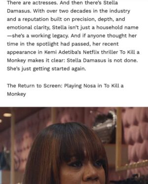 Stella Damasus Instagram - It’s not very often that I feel TRULY seen, understood and appreciated. Thank you @ranksafrica for this beautiful article. To think that this was out of the blue … wow. God bless you. #RanksAfrica #StellaDamasus #Actor #Blessed