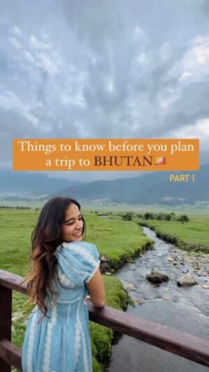 Suman Kothari Instagram - Don’t miss out on these things as it’ll help you plan your bhutan trip much better..
- Best part bina passport koi achi country visit krni thi then this one needs to on your list I am telling you I don’t want to but I can’t stop comparing it to Swiss ! 
- Bhai currency ka koi issue hi nahi hai mast inr is accepted aisa lagega you’re spending in India only
- Phobjikha & Bhumtang make sure you have atleastone of them on your itinerary! 
- You need to pay Sdf only for the number of days you stay ( get the details from your tour operator) 
- Ohh by the way if you need a Bhutanese Tour operator then comment “ Tour details” & i’l send you mast sort hojauge.
- Solo travelling is not allowed in Bhutan toh tour vaalo ko bolna to put you in a group & once you enter bhutan you can just have a guide to yourself & start your solo trip  1 ke saath😜.

Part 2 coming up soon, so you can follow if you’re new to my page!🙇🏻Also, If you need any more details please feel free to comment below, hope you liked the video ! 
.
Tour operator details :
Dorji :‪  975 77453874
.
@tourismbhutan ❣️
.
Edited by : @gbghstudios 
Outfit : @a.la.modebyakanksha 
.
.
#thingstoknow#bhutan#trip#tour#travel#traveller#indian#itinerary